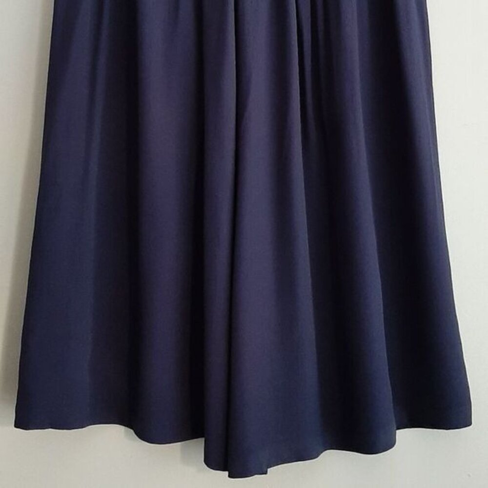 MINIMUM Denmark Maddalena Plisse Flowy Midi Skirt Navy Blue Sz S Flawed - Picture 4 of 11